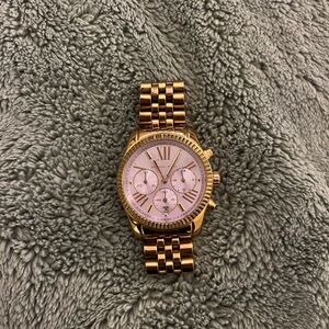 Michael Kors Gold Watch with Pink Dial